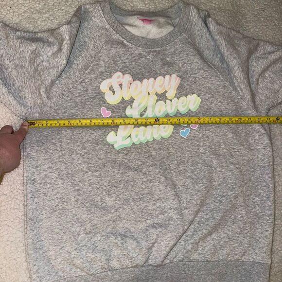 Stoney Clover Lane Target Large Light Gray Colorful Graphic Crew Sweatshirt EUC - Picture 8 of 11